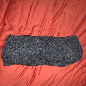 Padded grey bandeau bra